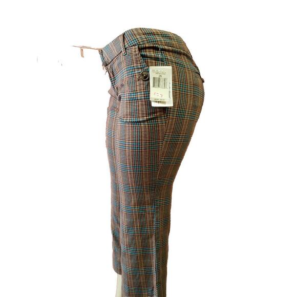 Guess RETRO Breakwater Women's Extensible Stretch Crop Pants Plaid Size 26 NWT - Picture 5 of 8